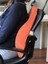 Officekup Visco Gamer Oyuncu Bel Yastığı ve Yuvarlak Oturma Minderi 2'li Set Turuncu Lama 2
