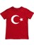 Unisex Baskılı Ay Yıldızlı Türk Bayrağı Pamuklu Penye Çocuk Tişörtü 1
