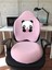 Officekup Visco Gamer Oyuncu Bel Yastığı ve Yuvarlak Oturma Minderi 2'li Set Pembe Panda 1