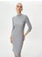 4WAK80002EK Koton Kadın Elbise Gri 1