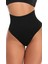 Lazer Kesim Yüksek Bel Ekstra Toparlayıcı Kadın String Tanga Külot Korse Siyah 2