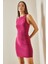 Mor Drapeli Mini Elbise 5YXK6-48607-06 3