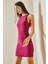 Mor Drapeli Mini Elbise 5YXK6-48607-06 4