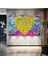 Banksy Duvar Sanatı I Love You Sarı Kalp Seni Seviyorum Modern Yatay Kanvas Tablo 1