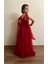 Melek Model Kız Çocuk Abiye Kırmızı 3