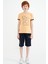 Kavun Içi Minimal Yazı Baskılı Standart Kalıp O Yaka Erkek Çocuk T-Shirt - 11132 2