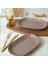 Mat Toprak Taupe Badem Kayık Tabak 22 cm 2 Adet 977 1