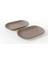 Mat Toprak Taupe Badem Kayık Tabak 22 cm 2 Adet 977 3
