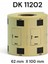 Brother Dk Etiket 62 mm x 100 mm 300 Adet 11202 6 Adet + Tutucu 2