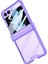 Samsung Galaxy Z Flip 5 Için Şeffaf Kılıf Menteşe Korumalı Şok Emici Telefon Kılıfı Mor (Yurt Dışından) 4