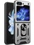 Samsung Galaxy Z Flip 5 Için Kılıf Halka Tutucu Standlı Sağlam Koruma Telefon Kılıfı Gümüş (Yurt Dışından) 1