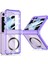 Samsung Galaxy Z Flip 5 Için Menteşe Korumalı Şeffaf Kılıf Telefon Kılıfı , Magsafe ile Uyumlu Mor (Yurt Dışından) 1