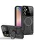 Samsung Galaxy A54 Için Çift Katmanlı Manyetik Halka Lens Standı Telefon Kılıfı - Siyah (Yurt Dışından) 1