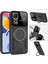 Xiaomi Redmi Note 11 Pro/note 12 Pro 4g Için Çift Katmanlı Manyetik Halka Lens Standı Telefon Kılıfı - Siyah (Yurt Dışından) 2