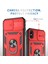iPhone x / iPhone Xs Için Çift Katmanlı Slayt Lens Kapak Halka Tutucu Standı ile Telefon Kılıfı - Kırmızı (Yurt Dışından) 4