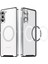 Samsung Galaxy S21+ 5g Için Metal Pc Arka Lens Koruma Manyetik Kablosuz Şarj Cihazı Telefon Kılıfı Gümüş (Yurt Dışından) 2