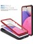 Samsung Galaxy A33 5g Için Çift Katmanlı Slayt Lens Kapak Halka Tutucu Standı ile Telefon Kılıfı - Kırmızı (Yurt Dışından) 3