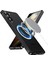 Samsung Galaxy S22+ 5g Için Metal Pc Arka Lens Koruma Manyetik Kablosuz Şarj Cihazı Telefon Kılıfı Siyah (Yurt Dışından) 1