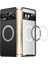 Google Pixel 7A Için Metal Pc Arka Lens Koruma Manyetik Kablosuz Şarj Cihazı Telefon Kılıfı Altın (Yurt Dışından) 2