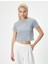 Basic Dokulu T-Shirt Kısa Kollu Bisiklet Yaka 3