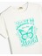 T-Shirt Kelebek Baskılı Kısa Kollu Bisiklet Yaka Pamuklu 3