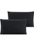 2'Li Büyük Düz Renkli Yastık Kılıfı Seti Fırçalanmış Mikrofiber (Siyah, 20 x 30 Inç) (Yurt Dışından) 1