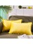 Wekity 2'Li Dekoratif Kırlent Kılıfı Paketi, Yumuşak Parçacıklar Kadife Katı Yastık Kılıfları Kanepe Yatak Odası Arabası Için Ponponlu (12 x 20 Inç, Parlak Sarı) (Yurt Dışından) 1