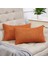 2 Set Sonbahar Turuncu Yastık Rustik Keten Dekoratif Kare Atmak Yastık Kapakları 18 x 18 cm Kanepe Kanepe Dekorasyonu (Yurt Dışından) 2