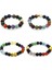 Küre Kesim Multicolor Doğaltaş Kombinli Aile Başarı Bilekliği(4'lü Set) 2