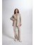Striped Blazer Ceket Bej 3