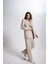 Striped Blazer Ceket Bej 5
