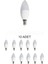 CT-4083 LED Buji Ampul 8W Günışığı (Sarı)- 10'lu Paket 1