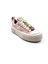 Foershadow S1900 Yüksek Tabanlı Emoji ve Taş Detaylı Pembe Kadın Sneaker Spor Ayakkabı 4