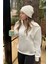 Kirli Beyaz Fermuar Detaylı Oversize Sweatshirt 1