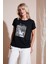 Baskılı Bisiklet Yaka Regular Fit T Shirt Kadın T Shirt 6671000 1