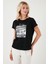 Baskılı Bisiklet Yaka Regular Fit T Shirt Kadın T Shirt 6671000 4
