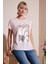 Baskılı Bisiklet Yaka Regular Fit T Shirt Kadın T Shirt 6671001 1