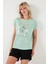 Baskılı Bisiklet Yaka Regular Fit T Shirt Kadın T Shirt 6671006 2