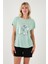 Baskılı Bisiklet Yaka Regular Fit T Shirt Kadın T Shirt 6671006 4