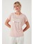 Baskılı Bisiklet Yaka Regular Fit T Shirt Kadın T Shirt 6671007 2