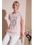 Baskılı Bisiklet Yaka Regular Fit T Shirt Kadın T Shirt 6671006 1