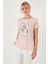Baskılı Bisiklet Yaka Regular Fit T Shirt Kadın T Shirt 6671006 3