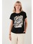 Baskılı Bisiklet Yaka Regular Fit T Shirt Kadın T Shirt 6671001 2