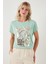 Baskılı Bisiklet Yaka Regular Fit T Shirt Kadın T Shirt 6671001 3