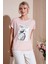 Baskılı Bisiklet Yaka Regular Fit T Shirt Kadın T Shirt 6671004 1