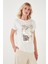 Baskılı Bisiklet Yaka Regular Fit T Shirt Kadın T Shirt 6671001 2