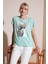 Baskılı Bisiklet Yaka Regular Fit T Shirt Kadın T Shirt 6671004 1