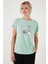 Baskılı Bisiklet Yaka Regular Fit T Shirt Kadın T Shirt 6671005 3