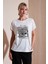 Baskılı Bisiklet Yaka Regular Fit T Shirt Kadın T Shirt 6671000 1