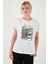 Baskılı Bisiklet Yaka Regular Fit T Shirt Kadın T Shirt 6671000 2